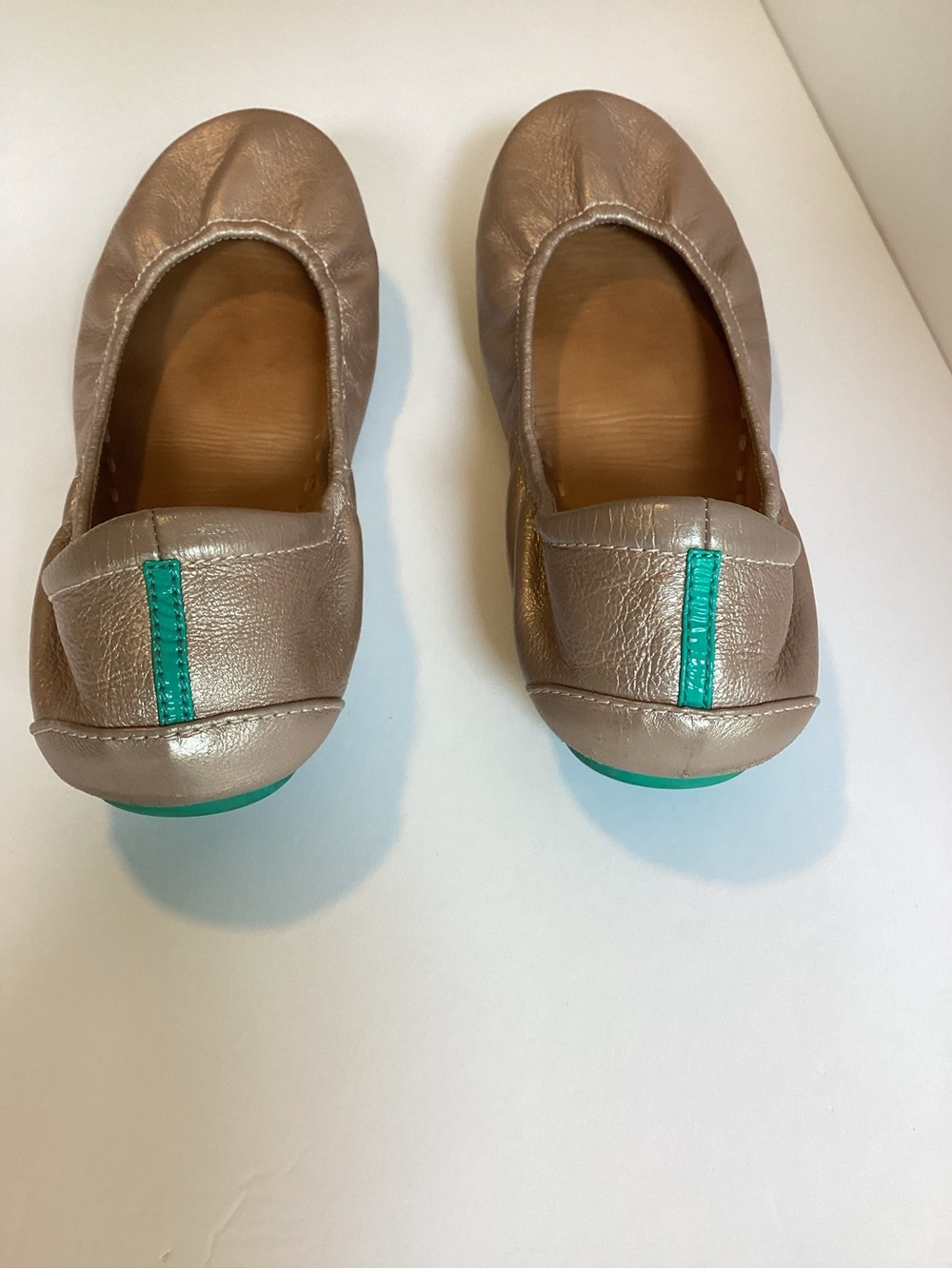Tieks Rose Gold Glam Leather Ballet Flats Womens Size 10 - Picture 4 of 13